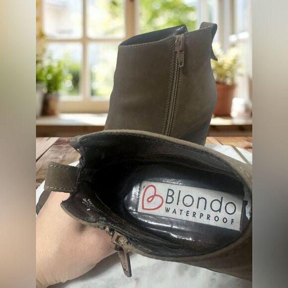 🔥 Blondo Nivada Waterproof Leather Zippered Ankle Booties Size 9 - Picture 16 of 16